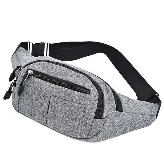 Canvas Waist Bag Fanny Pack Large Phone Belt Bag Purse