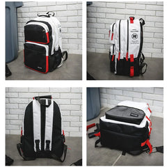 Men's Large Capacity School Backpack with Multiple Pockets
