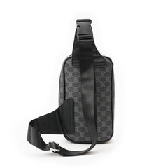 Men's Leather Crossbody Chest Pack Street Sling Bag