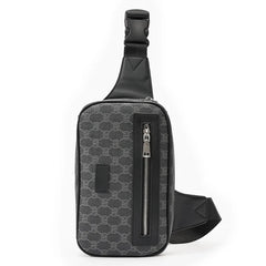 Men's Leather Crossbody Chest Pack Street Sling Bag