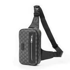 Men's Leather Crossbody Chest Pack Street Sling Bag