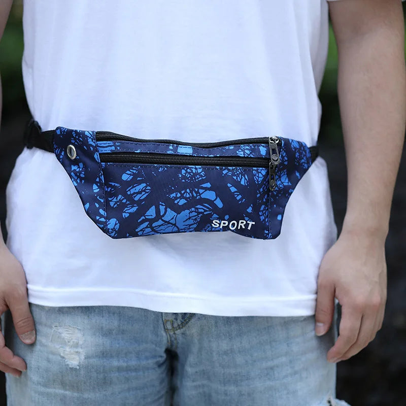 Men's Chest Bag Running Hiking Waist Bag Multifunctional Nylon Waist Bag
