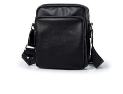 Men's Crossbody Bag PU Leather Small Shoulder Messenger Bag