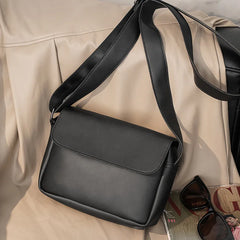 Men's Messenger Bag Small Shoulder Handbag Flap Purse Vintage Crossbody Bag
