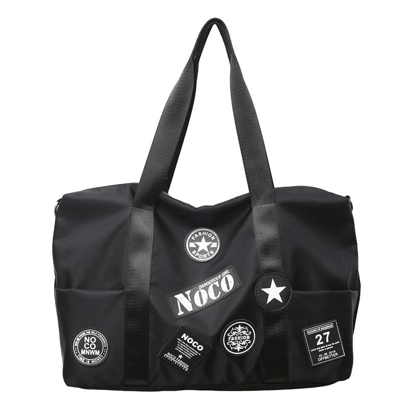 Men's Nylon Travel Duffel Large Capacity Weekend Handbag