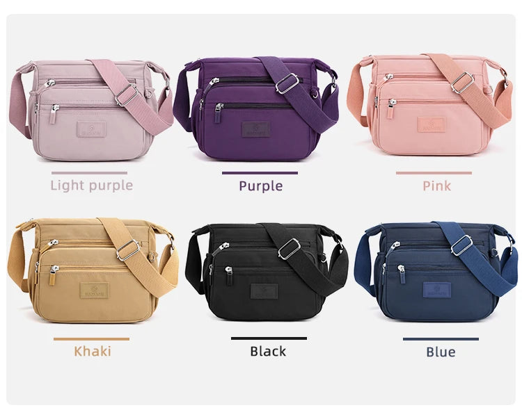 Nylon Shoulder Bag Women's Crossbody Purse