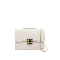 Metal Chain Shoulder Bag - Caviar Messenger Bag