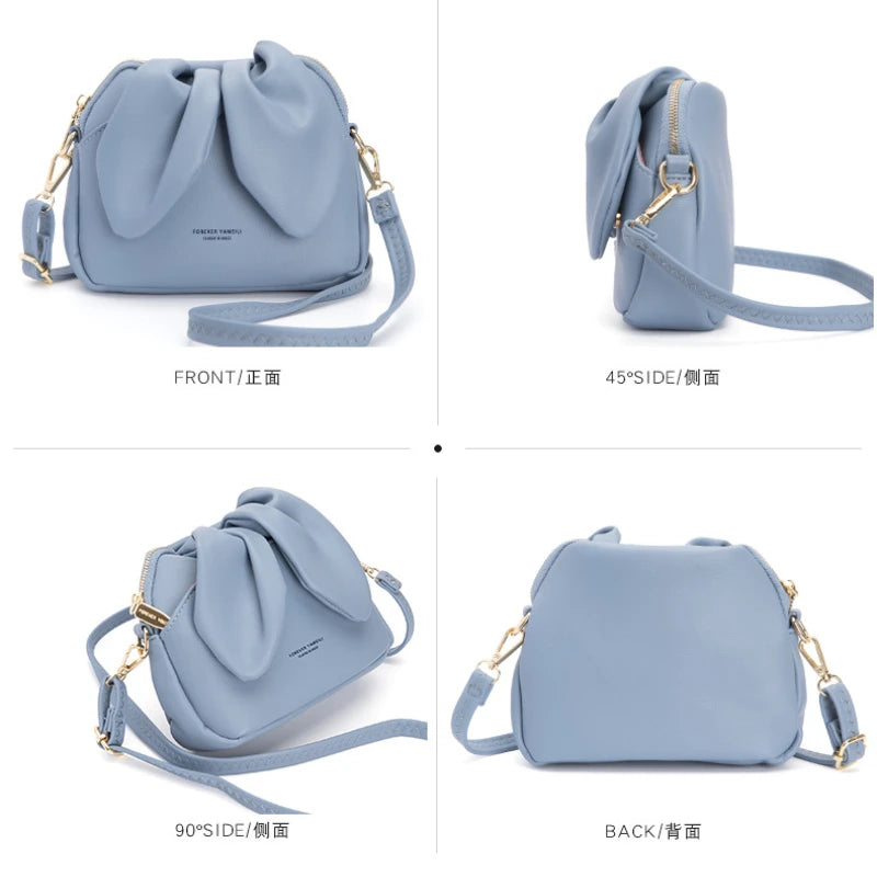 Mini Rabbit Ear Bucket Bag Single Shoulder Handbag for Girls