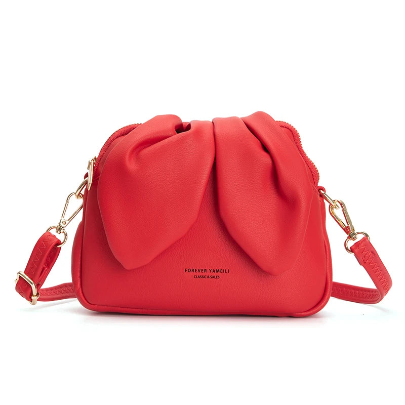 Mini Rabbit Ear Bucket Bag Single Shoulder Handbag for Girls