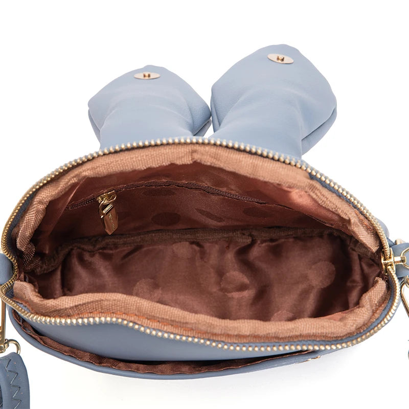 Mini Rabbit Ear Bucket Bag Single Shoulder Handbag for Girls
