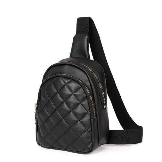 Embroidery Mini Chest Bag Phone Pocket Cross Body Neck Fanny Pack