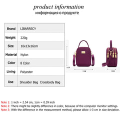 Mini Solid Nylon Ladies Shoulder Bag