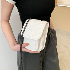 Mini Phone Bag Women Shoulder Chain Messenger PU Bag Ladies Casual