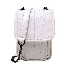 Mini Phone Bag Women Shoulder Chain Messenger PU Bag Ladies Casual