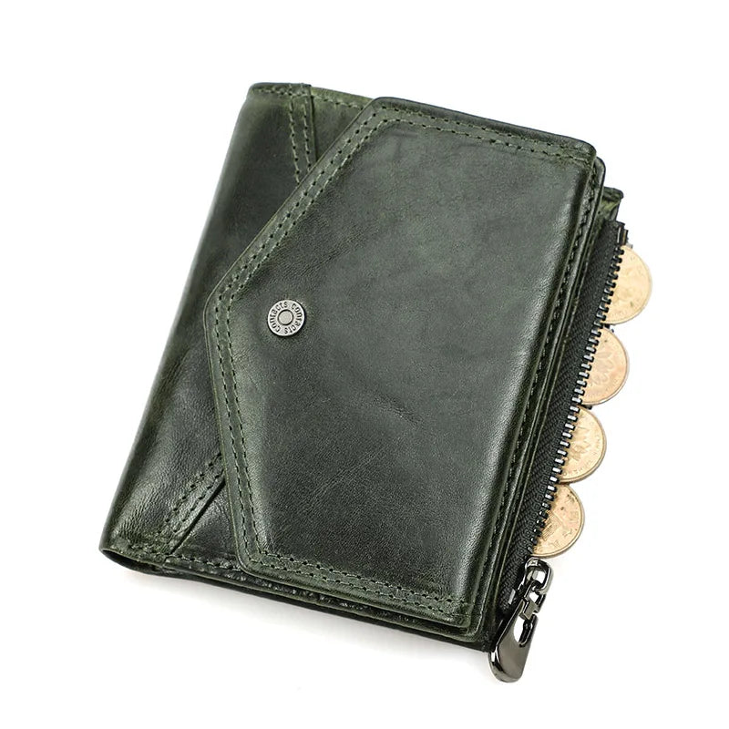 Mini Lederen Portemonnee Vrouwen Rits Kaarthouder Kleine Geld Bag