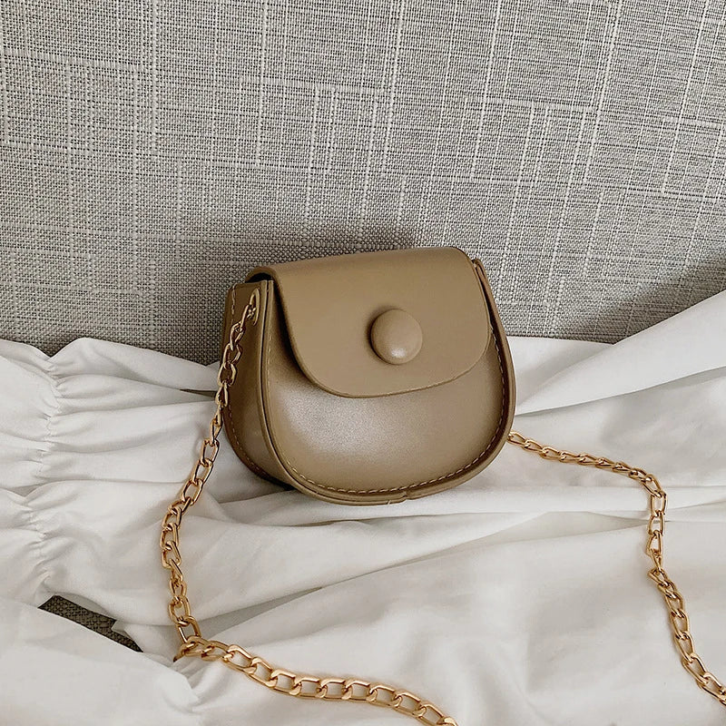 Mini Shoulder Bags Women's Mini Saddles Pu Leather Crossbody Bag