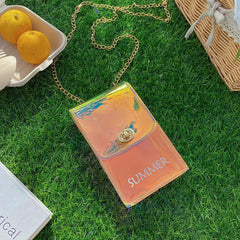 Mini Transparent Mobile Phone Bags for Women Small Laser Chain Shoulder Bags