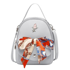 Mini Women Backpack With Scarf Casual Travel Backpack Girls Small School