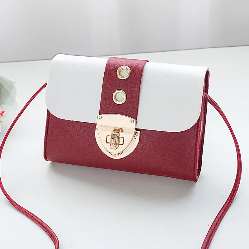 Mini Square PU Women's Shoulder Bag Crossbody Handbag Buckle Ladies Bag