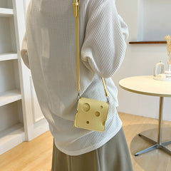 Cheese Shaped Crossbody Handbag for Girl Purse