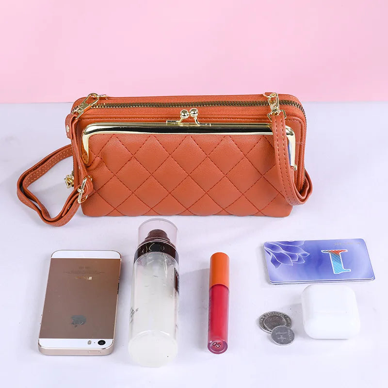 Women's Embroidered Mobile Phone Bag Shoulder Crossbody Handbag