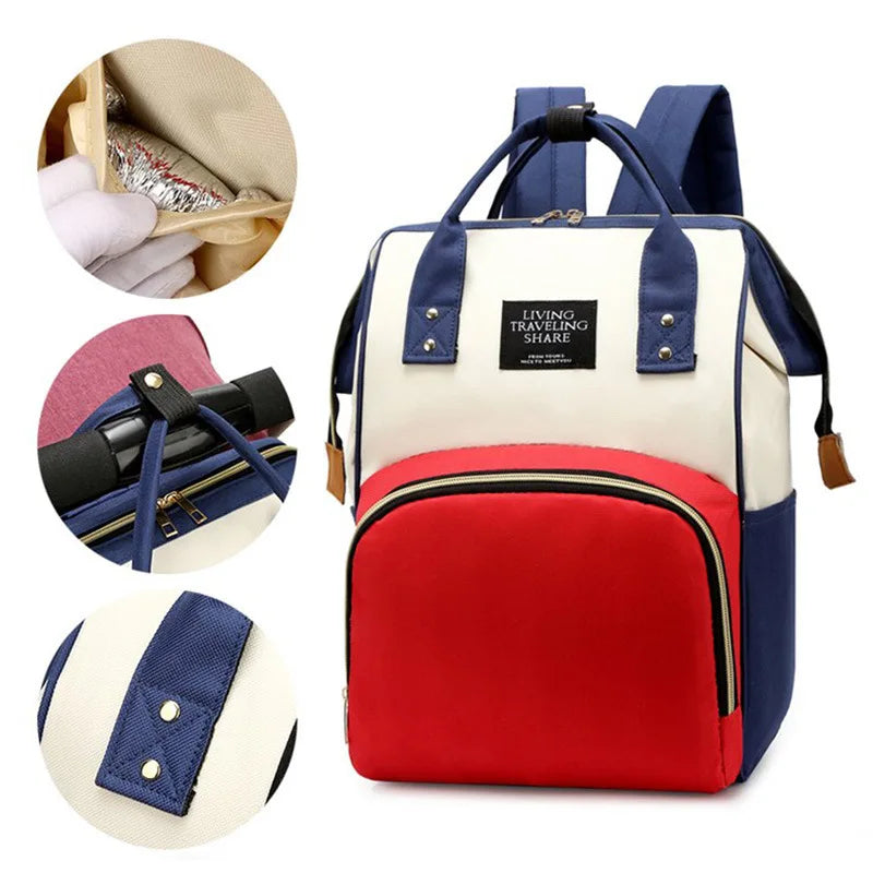 Large Capacity Mommy Backpack Portable Mother and Baby Bag