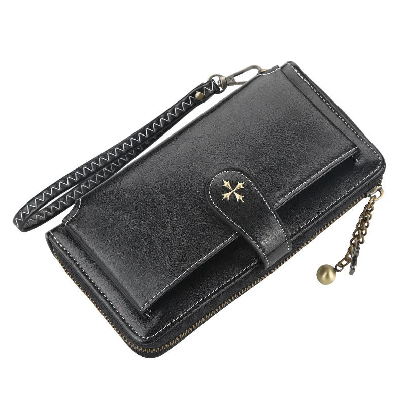 Oil Wax Leather High Handbag Large Capacity Clasp Women's Bag