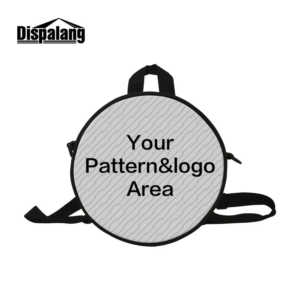 Round Cartoon Messenger Bags for Kids, Multi-function Mini Backpacks