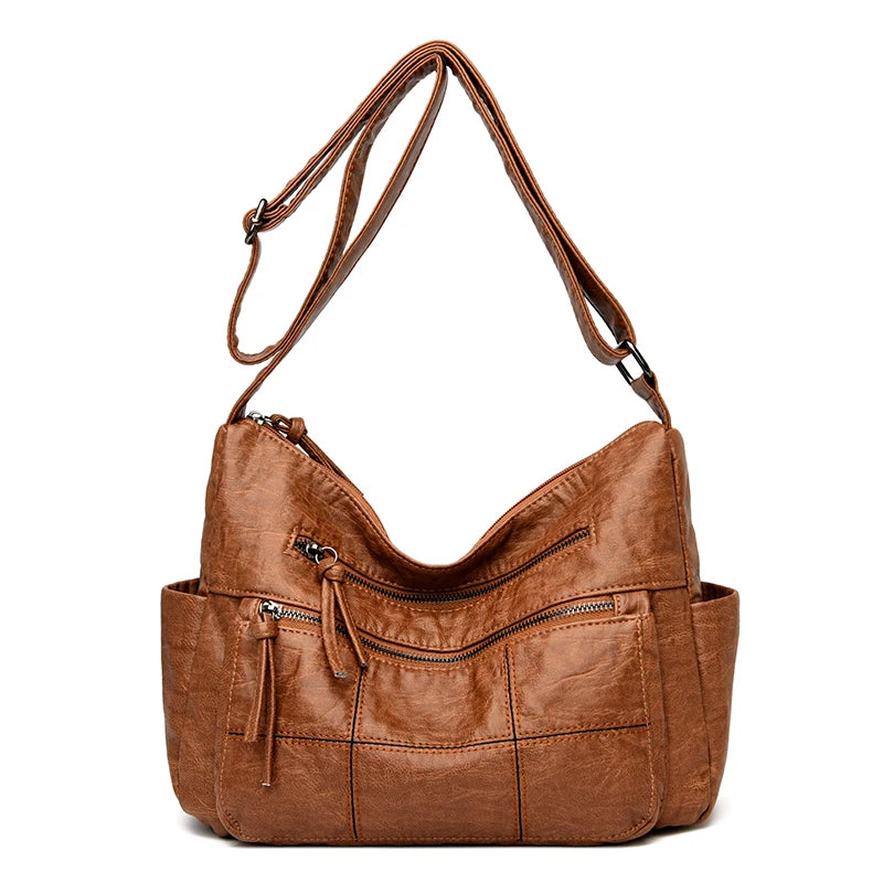 Soft Leather Shoulder Crossbody Bag Women Messenger Purses Handbags