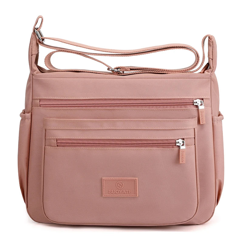 Multi-Pocket Women's Shoulder Bag Durable Messenger Bag