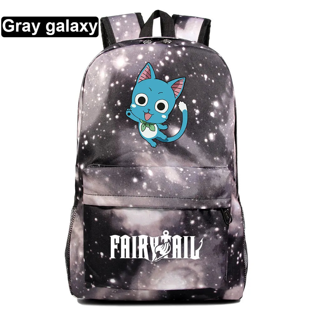 Anime Fairy Tail Boy Girl School Bag Teen Backpack