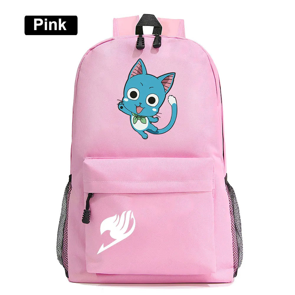 Anime Fairy Tail Boy Girl School Bag Teen Backpack