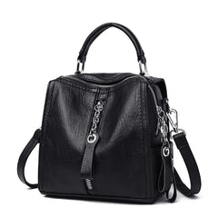 Multifunction Mini Backpack School Bags For Girls Women Leather Backpacks