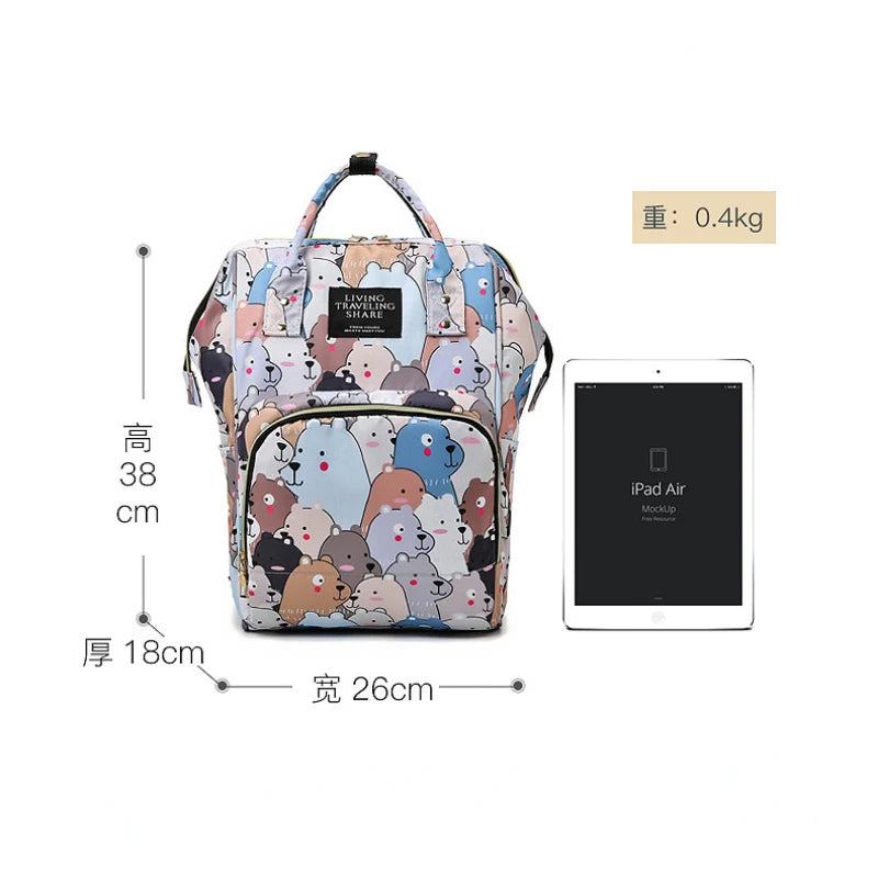 Mummy Maternity Nappy Diaper Backpack Bag Multi-function Waterproof