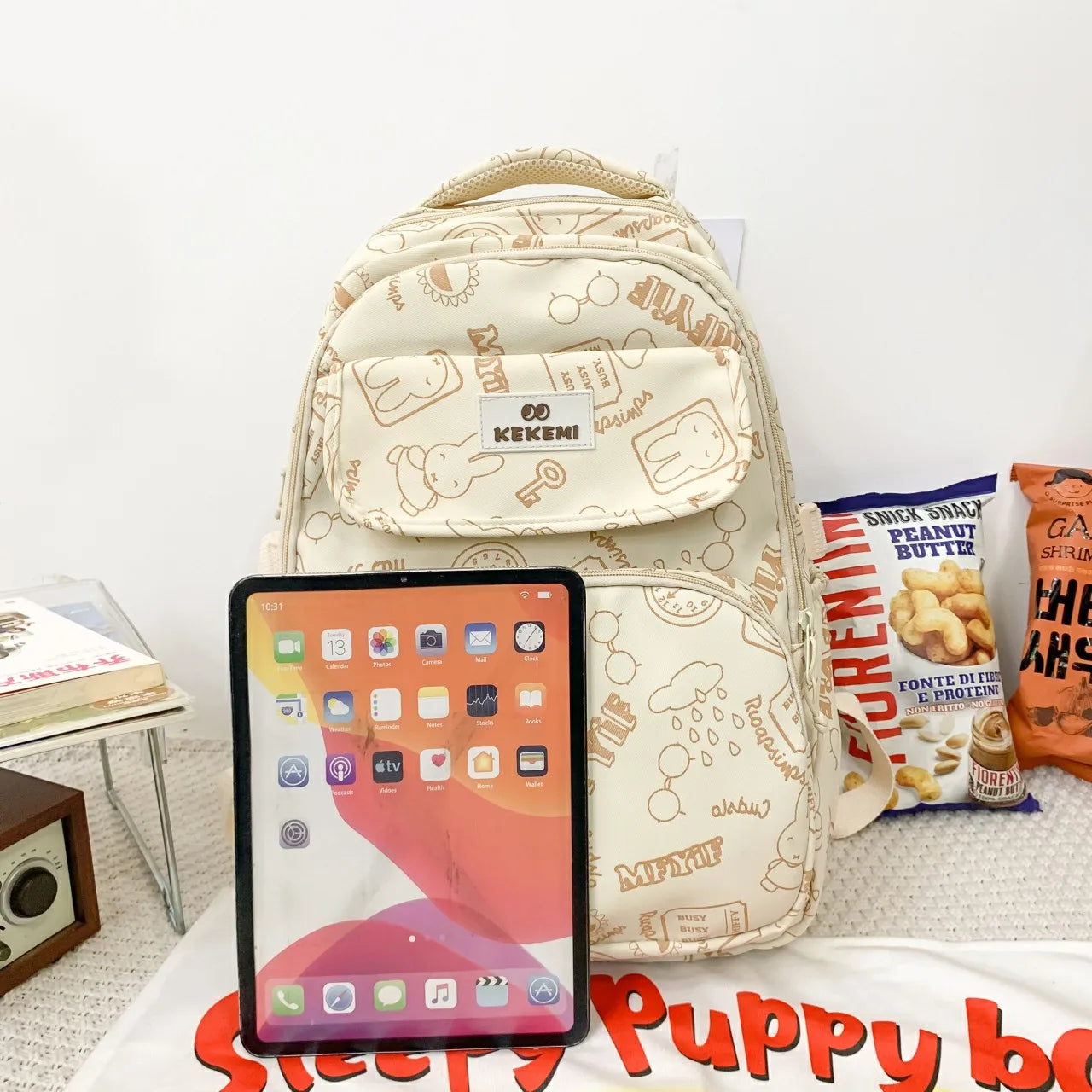 Nylon Waterproof Backpack for Teen Girls