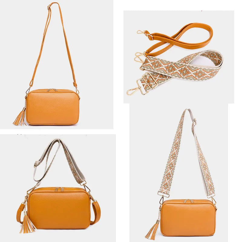 Women's Large Crossbody Bag PU Leather Handbag