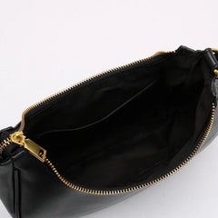 Half Moon PU Leather Tote Bag Women's Underarm Shoulder Solid Handbag