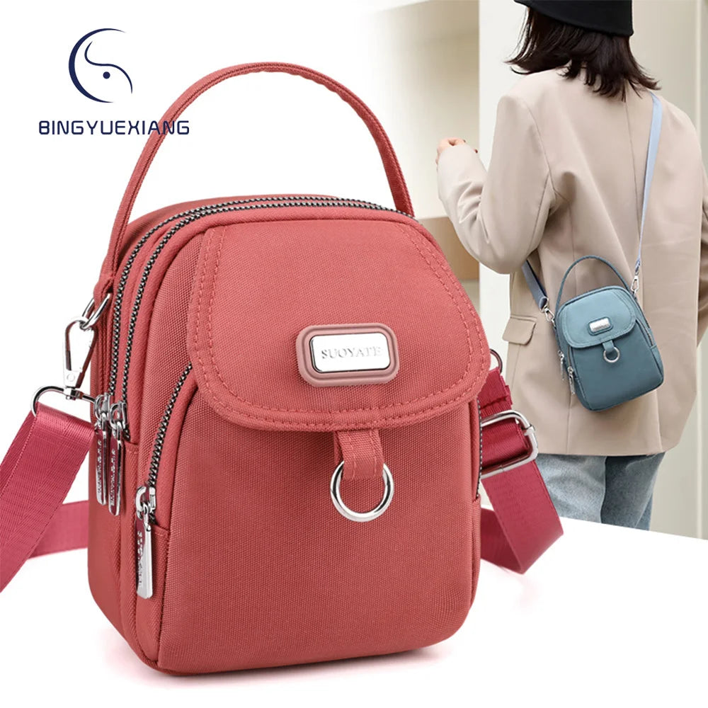 Mini Nylon Women's Shoulder Bag Solid Color High-quality Messenger Handbag