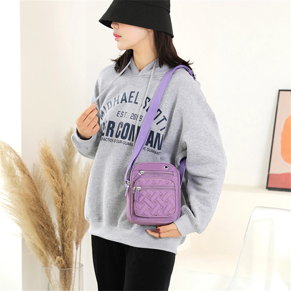 Mini Nylon Shoulder Bag for Women
