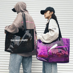 Transparent Women Bags Large PVC Handbags for Summer Beach Pool Sea