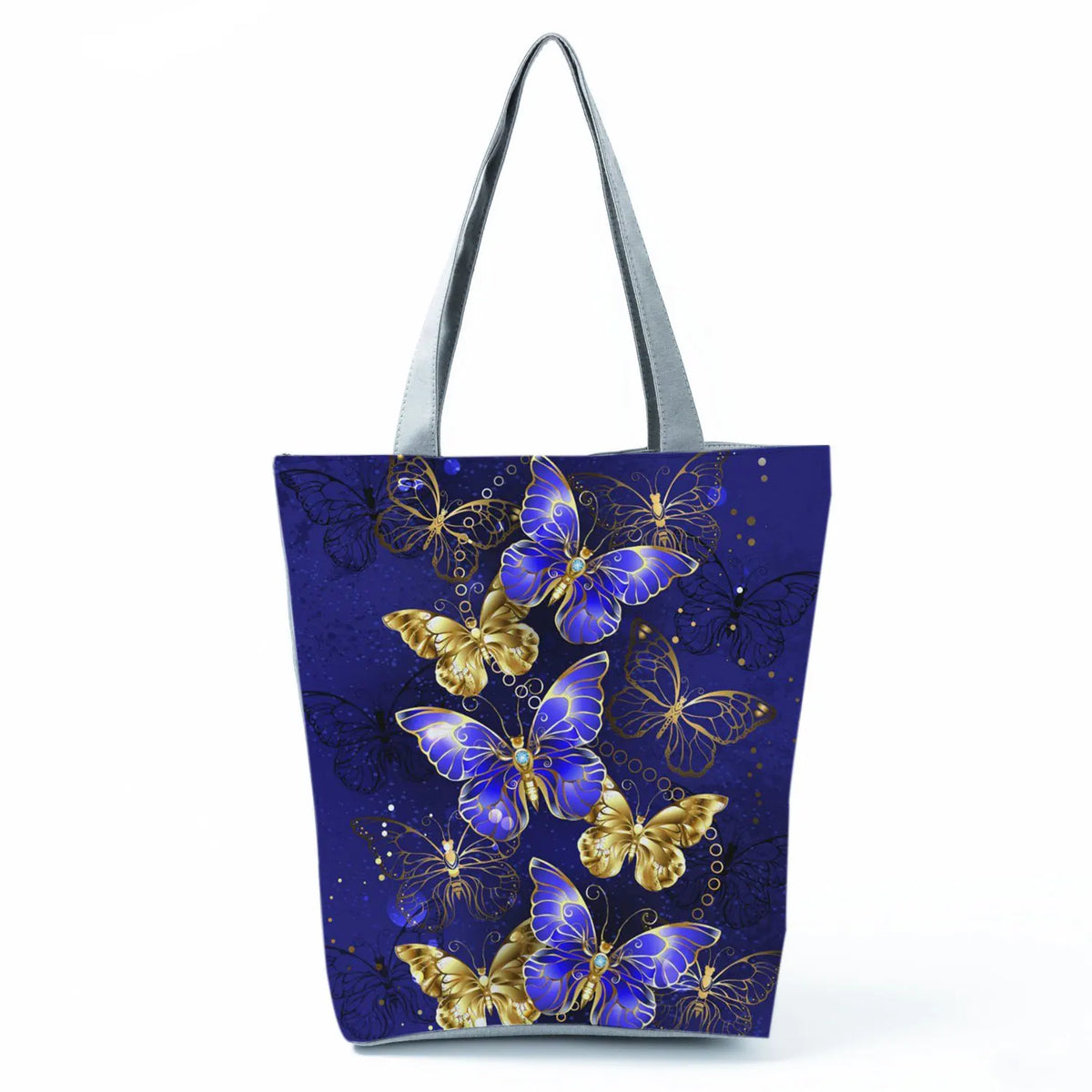 Butterfly Print Handbag for Women Comics Retro Beach Shoulder Bag