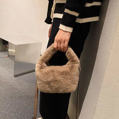 Winter Women Faux Fur Cross body Bag Lady's Handbag Shoulder Tote Bags