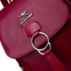 High Leather Women Backpack for School & Travel