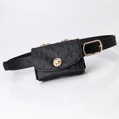 Leopard Pattern Waist Fanny Pack Mini Handbag PU Leather Bag
