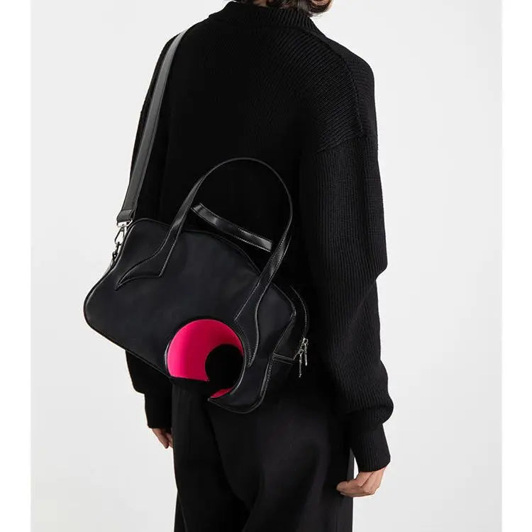 Round Hollow Handbag Tote Messenger Bag