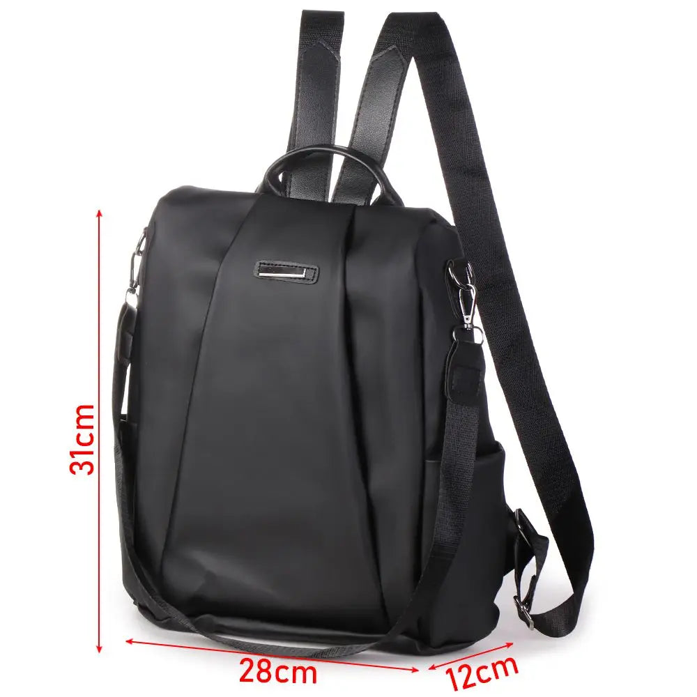 Anti-Theft Nylon Backpack Waterproof Rucksack