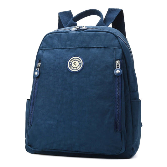 Retro Nylon Backpack Women School Shoulder Bags