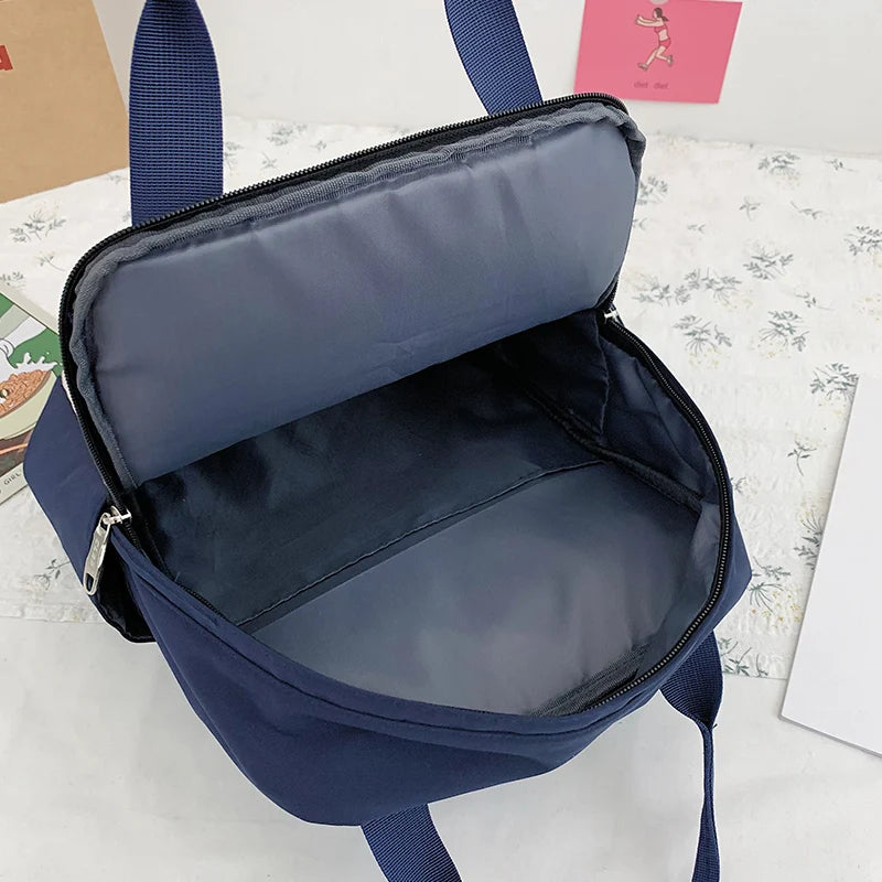 Nylon Girl Backpack for Teenage Lightweight Waterproof Travel Bag