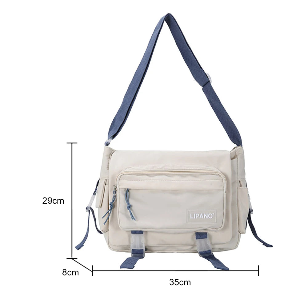 Nylon Crossbody Messenger Bag Large Capacity Shopper Bag