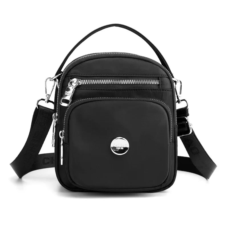 Small Nylon Shoulder Bag Top Handle Crossbody Messenger Purse